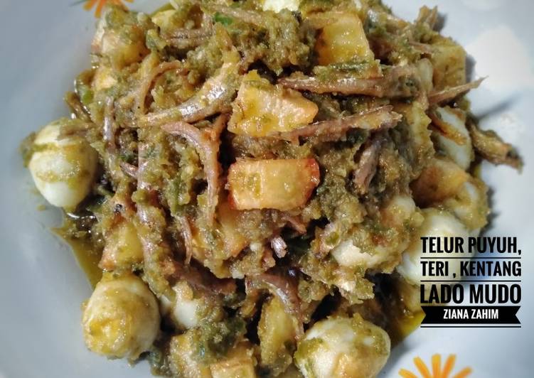Telur puyuh, teri, ketang lado mudo