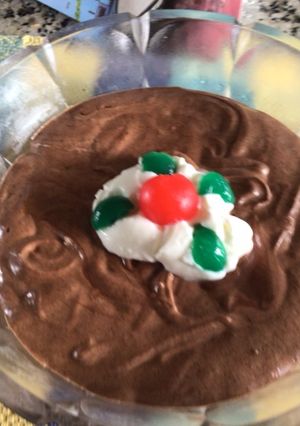 Una foto de Mousse de chocolate