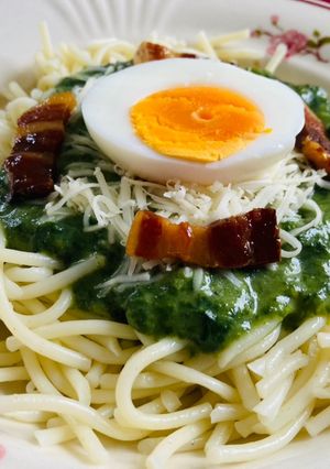 Spenótos tészta recept fotója