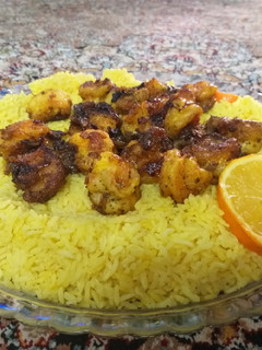 عکسی از دستور میگو اسکامپی کبابی