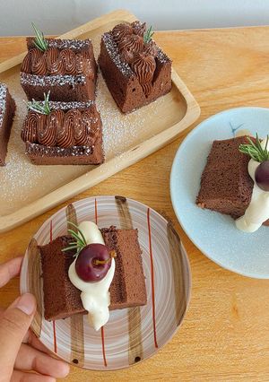 รูปของ Chocolate chiffon cake ฉบับเกาหลี วัตถุดิบน้อย ทำง่าย ไม่ใส่สาร