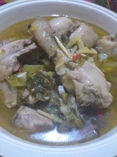 Foto resep Ayam tumis sawi asin