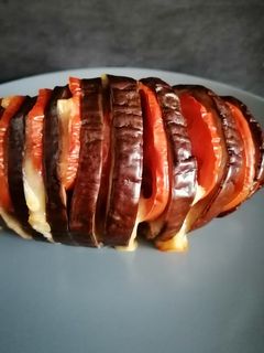 Una foto de Berenjenas hasselback