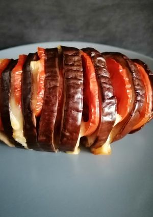 Una foto de Berenjenas hasselback