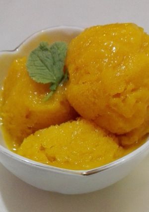 Una foto de Sorbete de mango
