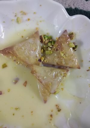 صورة لوصفة مثلثات السمبوسه الحلوه