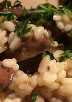 Csirkemáj rizottó recept fotója