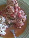 Pollo horneado con arroz y ensalada de coditos