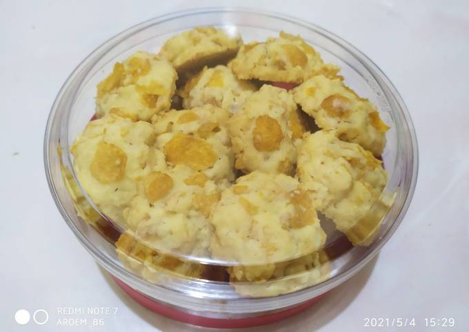 Resep Cornflakes cheese cookies, Bikin Ngiler