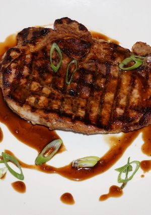 A picture of Grilled teriyaki pork chops.