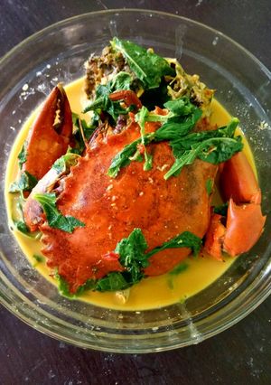 Foto resep Gulai Kepiting Daun Singkong