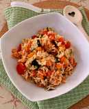Insalata di riso con verdure grigliate