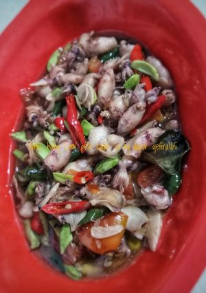 Foto resep Baby cumi pete cabe ijo