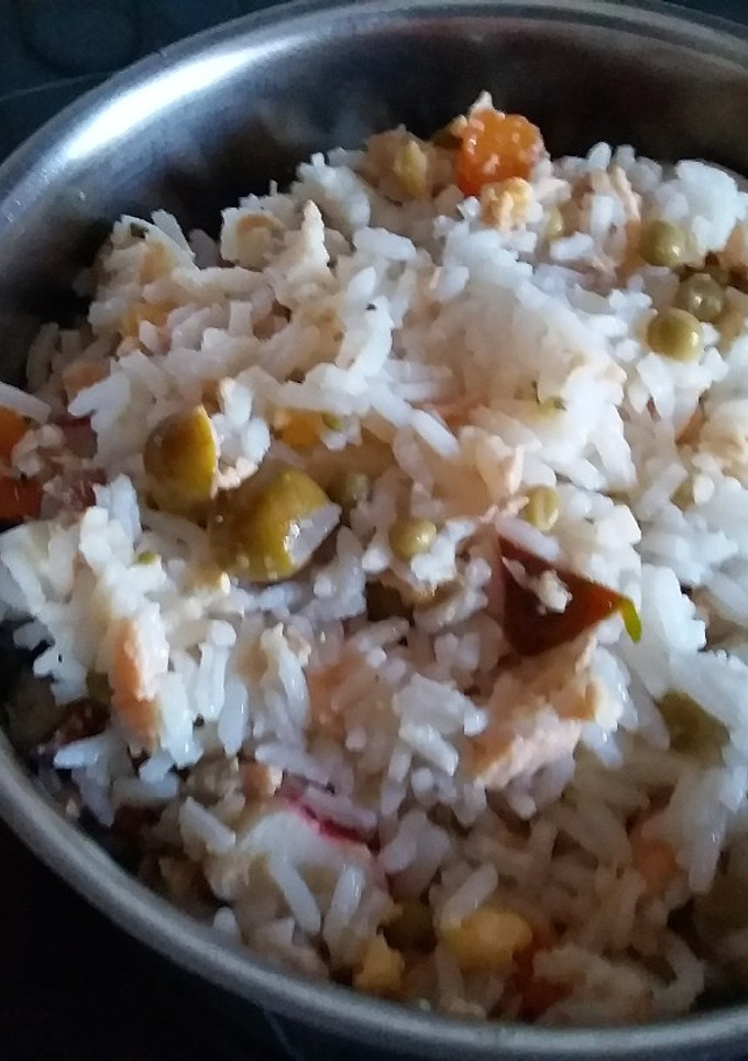 Una foto de Ensalada de arroz por el chef David rico rico arribererchi