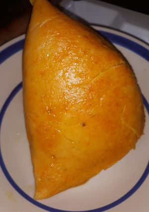 A picture of Red oil moi moi.