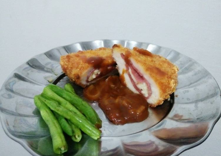 Cara Gampang Membuat Chicken Cordon Bleu, Enak Banget