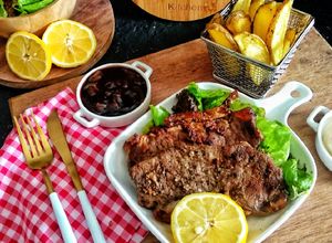 Foto resep Sirloin Steak with BBQ Sauce