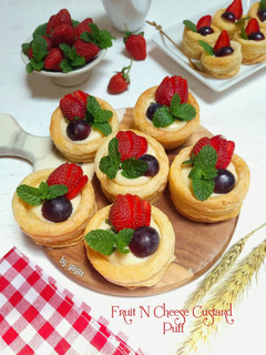 Foto resep Fruit Cheese Custard Puff
