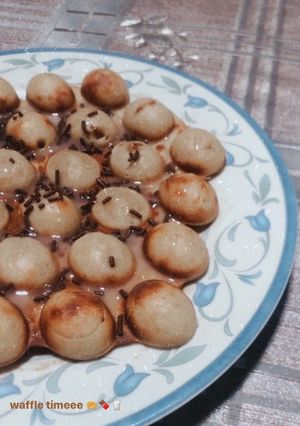 Foto resep Plain waffle with topping