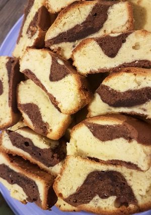 Foto resep Marble Cake Jadul plus Pisang