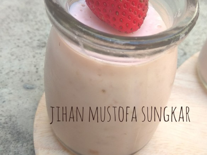 Resep Strawberry silky pudding, Lezat Sekali