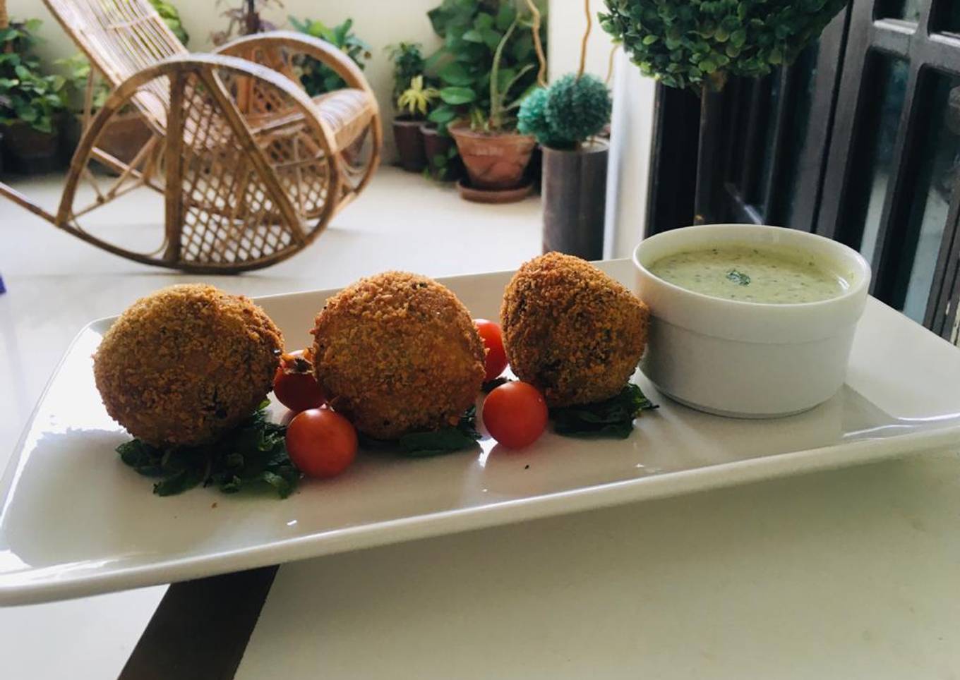 Chicken potato balls