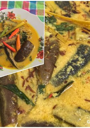 Foto resep Santan Ikan Cakalang Asap + Terong Ungu
