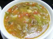 Una foto de receta caldo de machaca