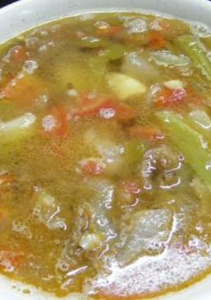 Una foto de Caldo de carne machaca