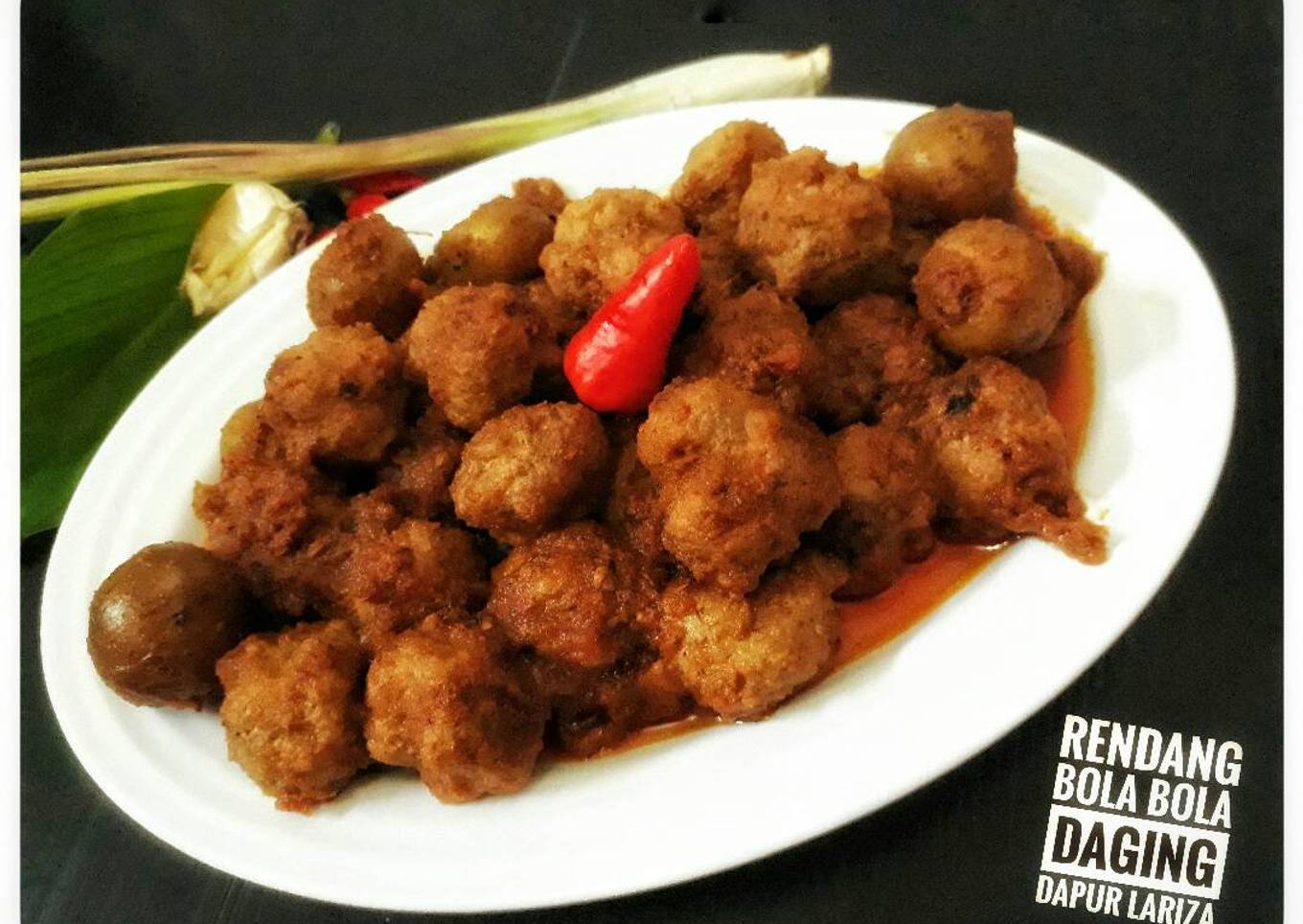 Rendang Bola bola Daging dapur Lariza