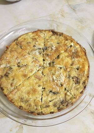 Una foto de Soufflé de pollo con champiñones 🍄