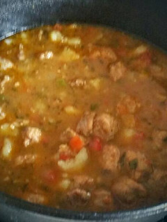A picture of Southwest Beef and Sausage Chili Stew.