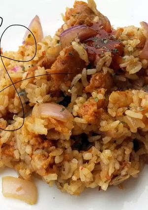 A picture of Otak Otak Fried Rice.