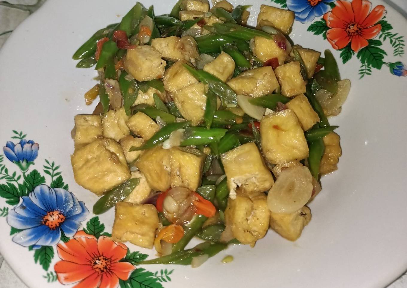 Tumis buncis tahu