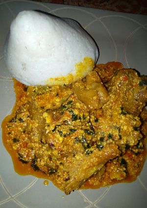 A picture of Egusi soup.