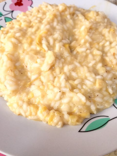 Una foto de Risotto de alcachofas de bote