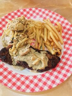 Foto resep Sirloin steak with mushroom sauce