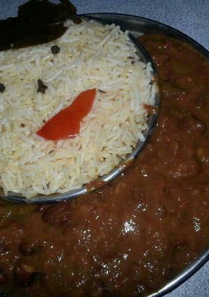 A picture of Rajma chawal.