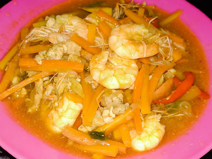 Cara Bikin Udang ayam asam manis pedas Praktis