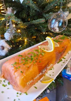 Une photo de Bûche au saumon fumé