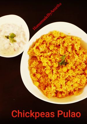 A picture of Chickpeas pulao.