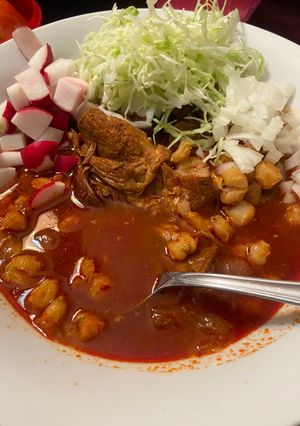 Una foto de Pozole estilo mamá china