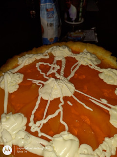 Una foto de Tarta de durazno fácil
