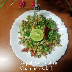 A picture of Goan fish salad 🥗🐟.