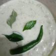 Green raita with cucumber
