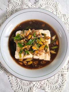 Foto resep Tahu Kukus Siram Kuah Kecap