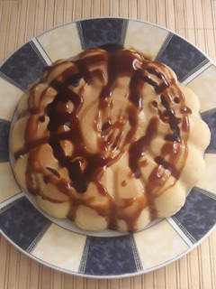 Una foto de Flan de galletas al microondas