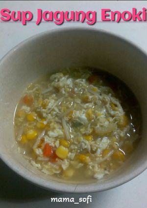 Foto resep Sup Jagung Enoki