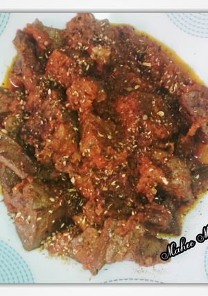 A picture of Bhuni hoe masala kaleji Eid special.