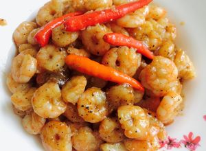 Hình của món Tép đất kho tiêu của mẹ.